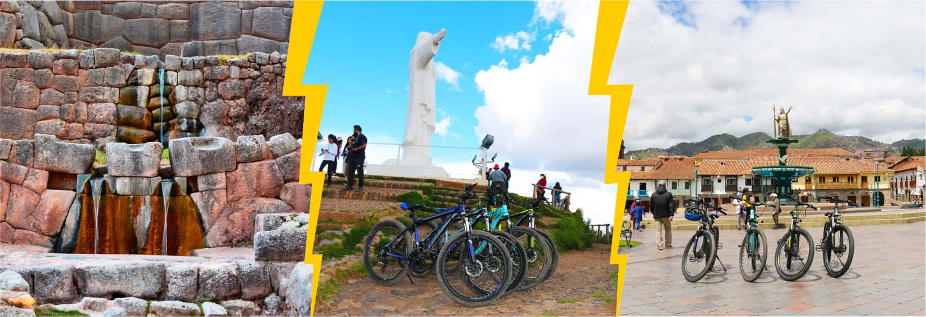 tour en bicicleta tambomachay cristo blanco y plaza de armas